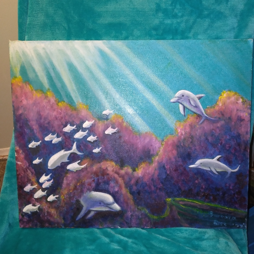 Original oil painting on canvas By Barbara Rice
